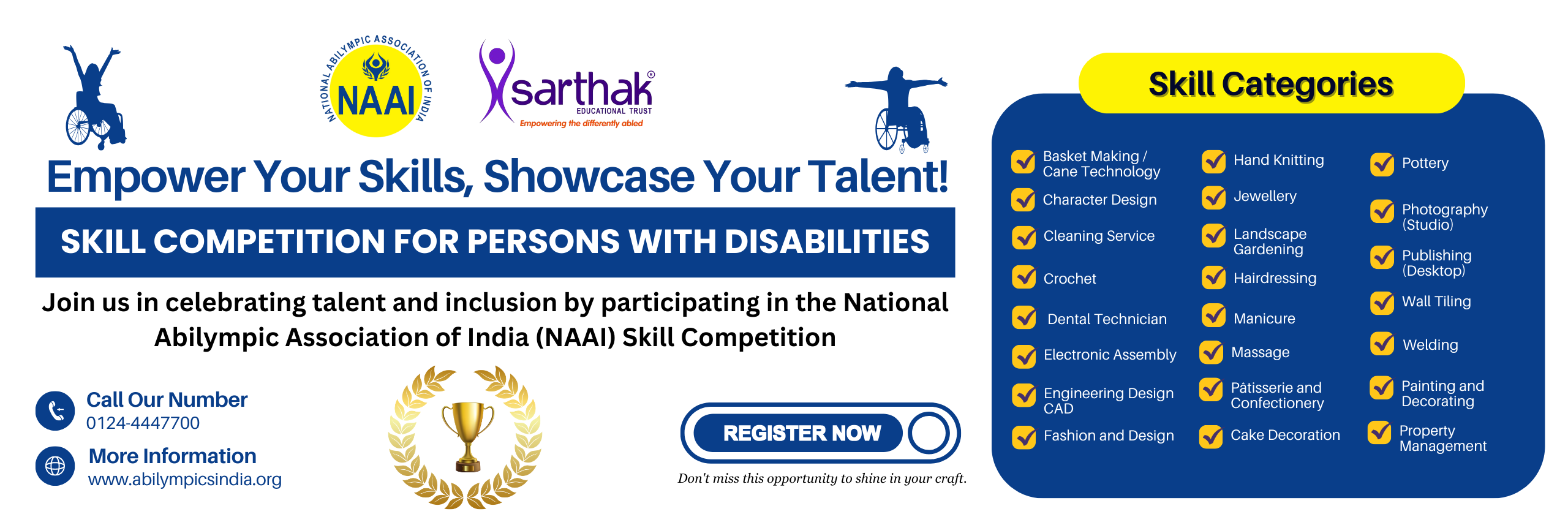 NAAI SKill competition for person with disability for 2025